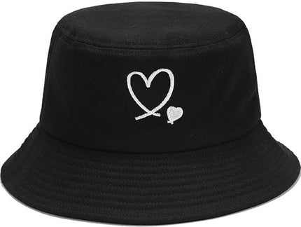 XYIYI Fashion Embroidery Bucket Hat Cotton Beach Fisherman Hats for Women Girls