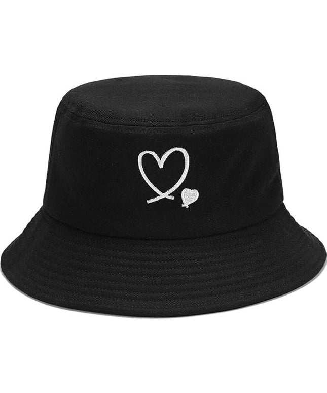 XYIYI Fashion Embroidery Bucket Hat Cotton Beach Fisherman Hats for Women Girls