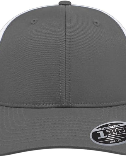 Cap America i8502 Flexfit 110 Premium Mid Profile 6-Panel Mesh Back Trucker Cap Hat w/UV Guard & Adjustable Snapback