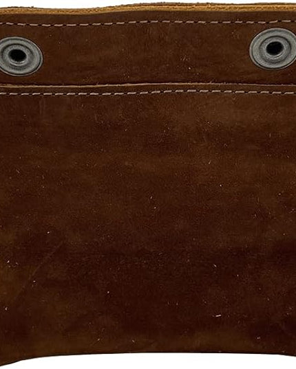 Hide & Drink, Leather Double Snap Pouch, Coin Purse, Cash & Card Holder, Cable Organizer, Makeup, Handmade (Swayze Suede)