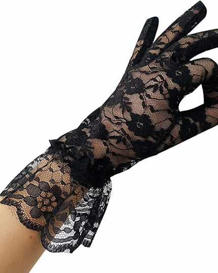 Sahabowi Satin Gloves Formal Bridal Banquet Party Wedding Opera Solid Colorful Mitten For Women