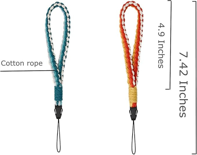 2 PCS Universal Cell Phone Wrist Strap, Handmade Phone Case Wrist Lanyard, Phone Charms Strap for Women Girls(5)