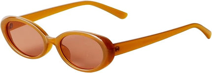 90s Sunglasses for Women Men Retro Small Oval Sunglasses