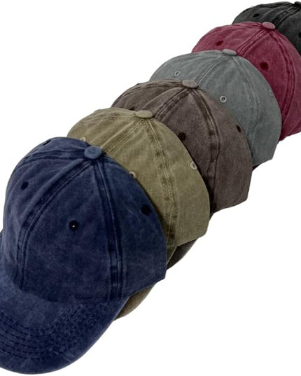 Roytrense Unisex 100% Cotton Washed Low Profile Dad Hat - Adjustable Baseball Cap for Outdoor Activities