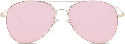 SOJOS Classic Aviator Sunglasses for Women Men Metal Frame Spring Hinges SJ1030