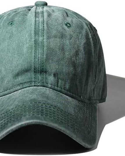 Classic Vintage Distressed Baseball Cap, Washed Cotton, Adjustable Fit