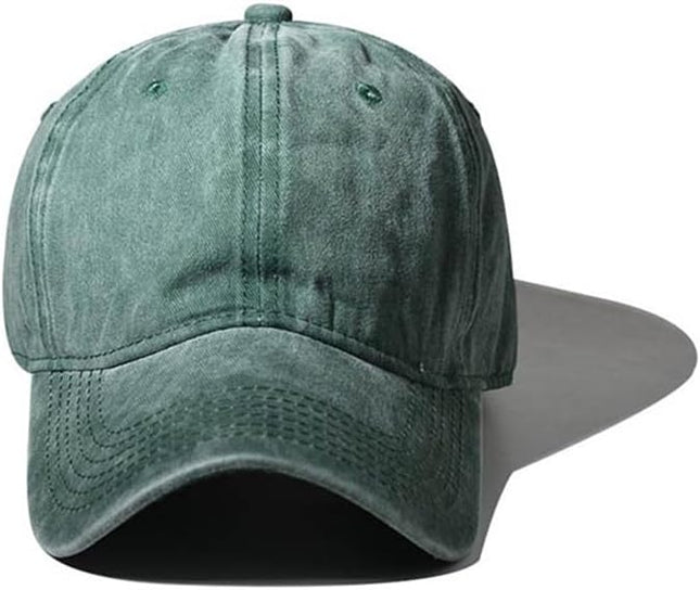 Classic Vintage Distressed Baseball Cap, Washed Cotton, Adjustable Fit