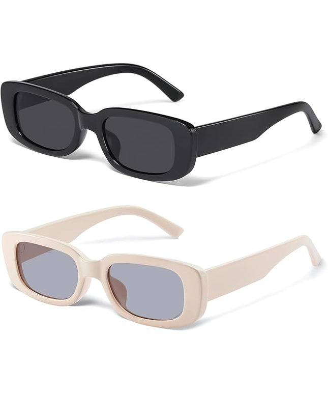 JASPIN Rectangle Sunglasses for Women Men Trendy Y2k Retro 90s Sun Glasses UV Protection Cool Square Frame