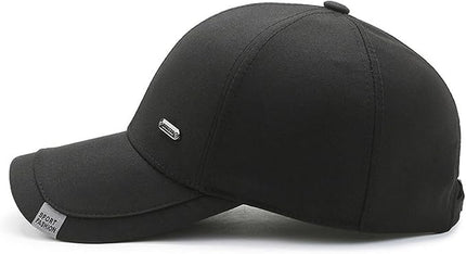 Mens Women Cotton Baseball Cap Adjustable Dad Hat Plain Black Trucker Hat Golf Low Profile Hat