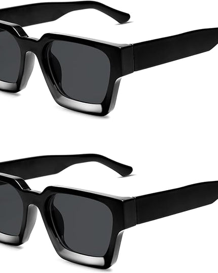 VANLINKER Thick Square Sunglasses for Men Women Retro Chunky Rectangle Shades UV400 Protection VL9731