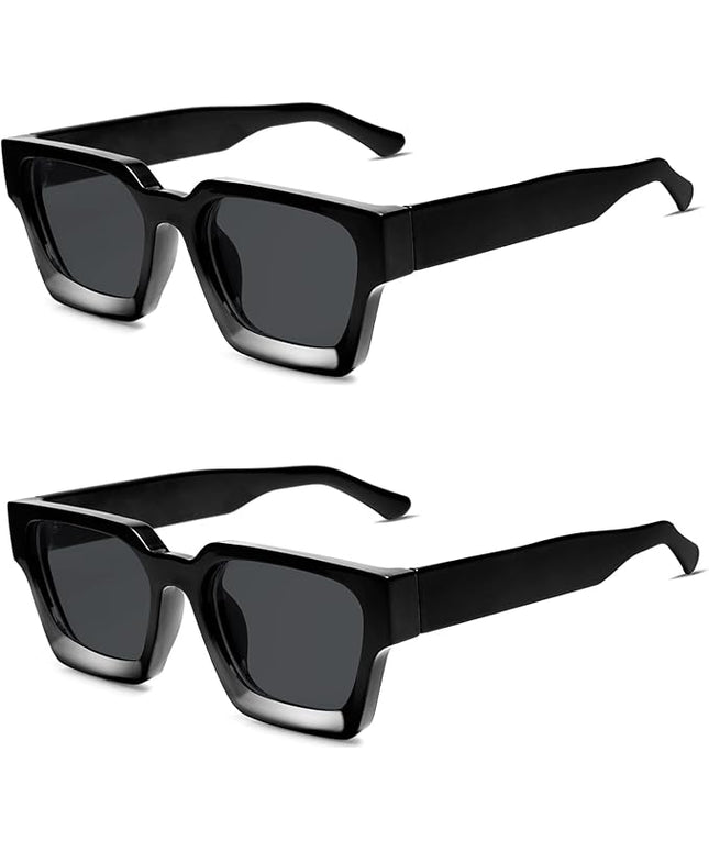 VANLINKER Thick Square Sunglasses for Men Women Retro Chunky Rectangle Shades UV400 Protection VL9731