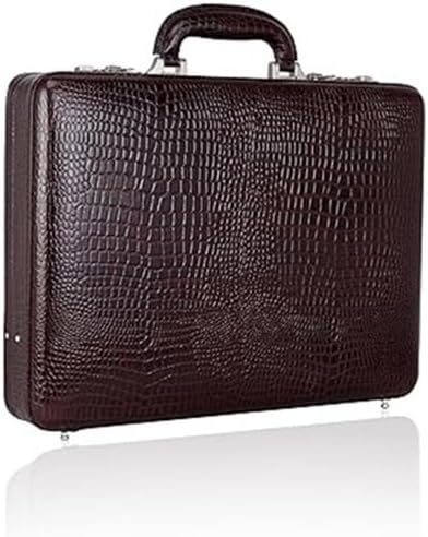 DA LV Full Grain Leather Briefcase for Men - Business Laptop Bag - Imported Handmade Leather Bag - Attache -Men Gifts