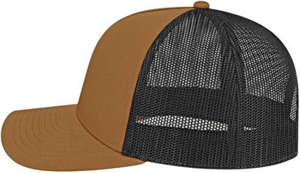 Cap America i3039 Classic 5 Panel Mid Profile Structured Trucker Mesh Back Cap w/ & Adjustable Snapback