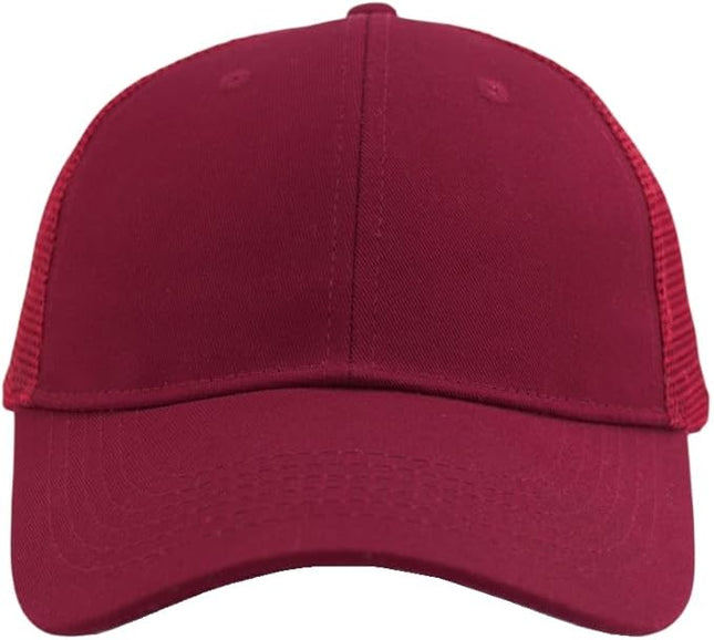 TSSGBL Classic Mesh Trucker Hat, Small & OSFM & XXL Options, Men Women Basic Adjustable Snapback Plain Blank Baseball Cap
