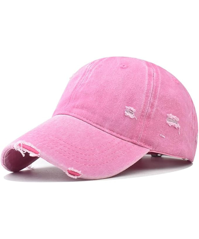 Classic Vintage Distressed Baseball Cap, Washed Cotton, Adjustable Fit
