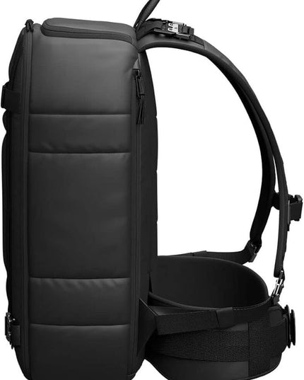 Db Journey Ramverk Backpack - Durable Travel Backpack with Laptop Compartment & Pockets for Work, Luggage with Roller Bag Hook Up System, 26L - Black Out