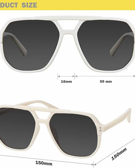 mosanana Oversized Aviator Sunglasses for Women and Men with Polarized Lens MS52243