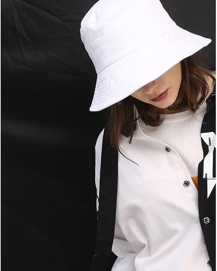 Malaxlx Unisex Bucket Hat Beach Sun Hat Aesthetic Fishing Hat for Men Women Teens, Reversible Double-Side-Wear