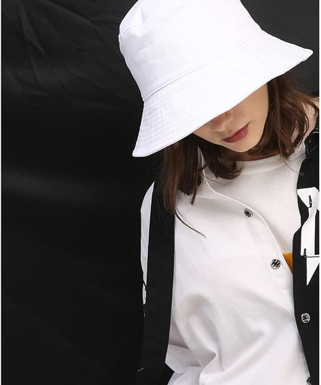 Malaxlx Unisex Bucket Hat Beach Sun Hat Aesthetic Fishing Hat for Men Women Teens, Reversible Double-Side-Wear