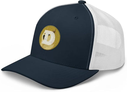 Dogecoin Crypto Embroidered Logo Trucker Cap