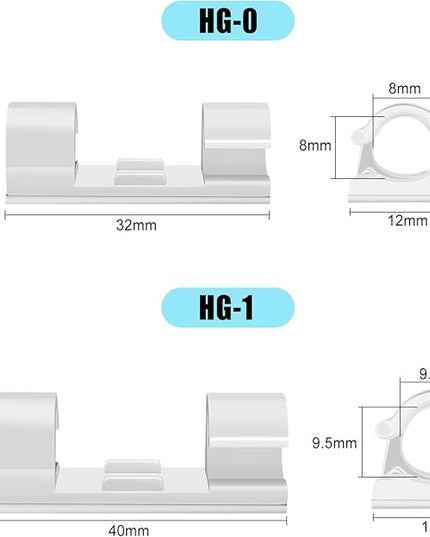 XHF 50pcs Medium Self Adhesive Cable Clips White,Wire Clips Cable Management Wire Organizer Cord Holder for Under Desk, Car, Wall, TV PC Ethernet Cable (Pack of 2)