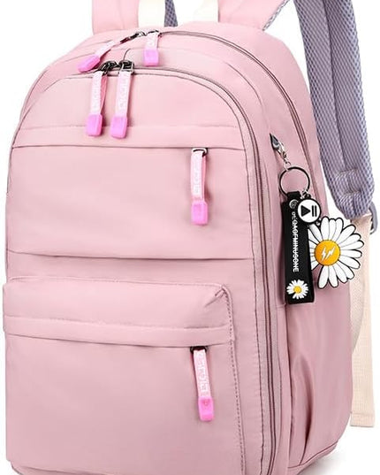 KK Bags Backpack Bookbag Outdoor Daypack Kkbags with Accessories for College High Middle School Student (Purple)