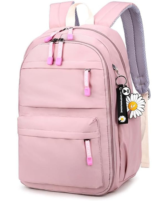 KK Bags Backpack Bookbag Outdoor Daypack Kkbags with Accessories for College High Middle School Student (Purple)