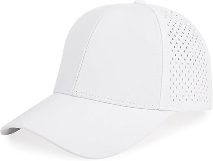 kozinu Quick Dry Baseball Cap Curved Brim Snapback Hat Laser Cut Mesh Ball Cap Golf Ball Cap for Men Women