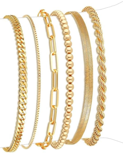 18K Gold Plated Bracelets for Women Dainty Gold Bangle Cuff Bracelets Non Tarnish Love Friendship Jewelry Gifts