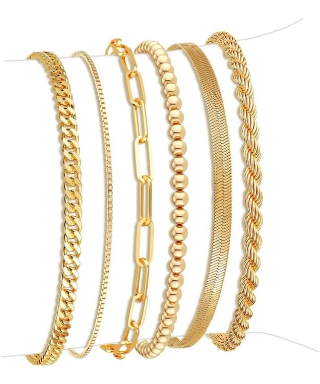 18K Gold Plated Bracelets for Women Dainty Gold Bangle Cuff Bracelets Non Tarnish Love Friendship Jewelry Gifts