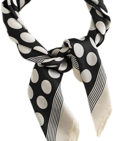 MINIDORA Satin Scarves for Women 27.5 × 27.5 inches Medium Square Elegant Silk Feeling Head Scarf
