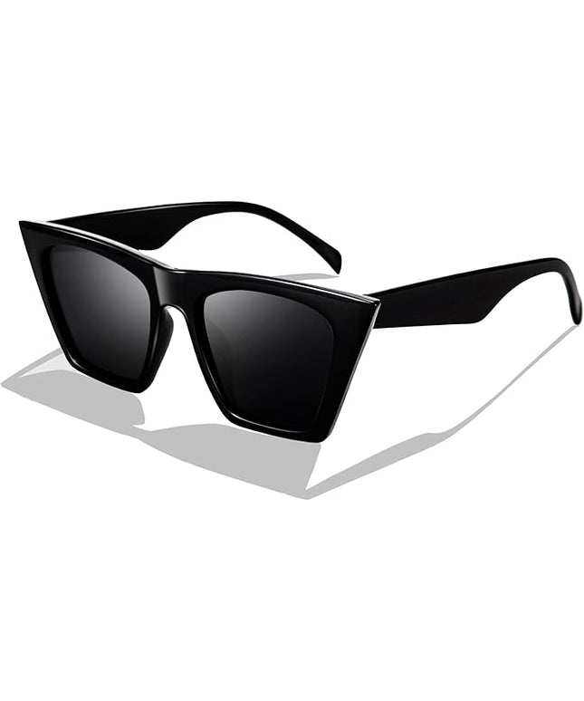 FEISEDY Vintage Square Cat Eye Sunglasses Women Trendy Cateye Sunglasses B2473
