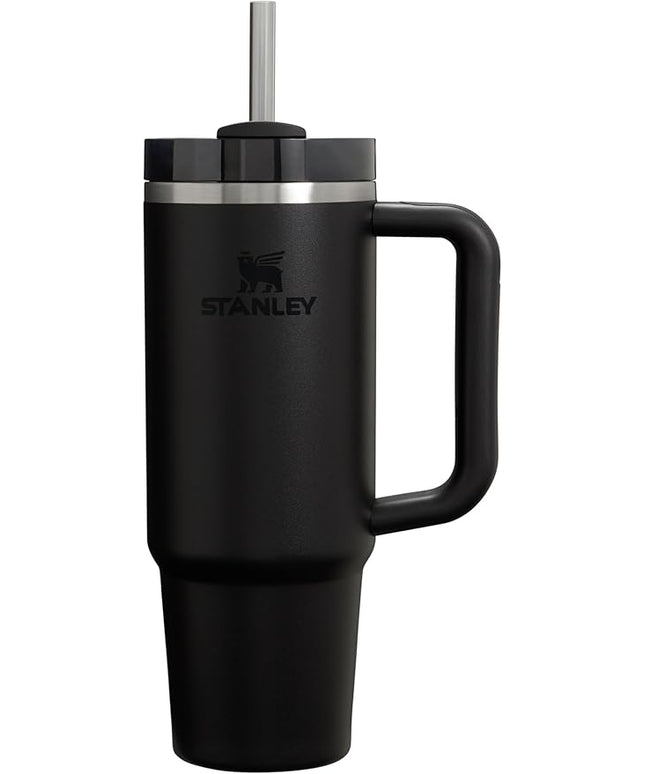 STANLEY Quencher H2.0 Tumbler with Handle and Straw 30 oz | Flowstate 3-Position Lid | Cup Holder Compatible for Travel | Insulated Stainless Steel Cup | BPA-Free | Black 2.0