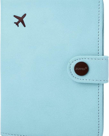 ZOPPEN Passport Holder Women, Passport Cover Travel Wallet Rfid Blocking Passport Wallet Cover Case Travel Essentials Document Organizer, Paradise Blue
