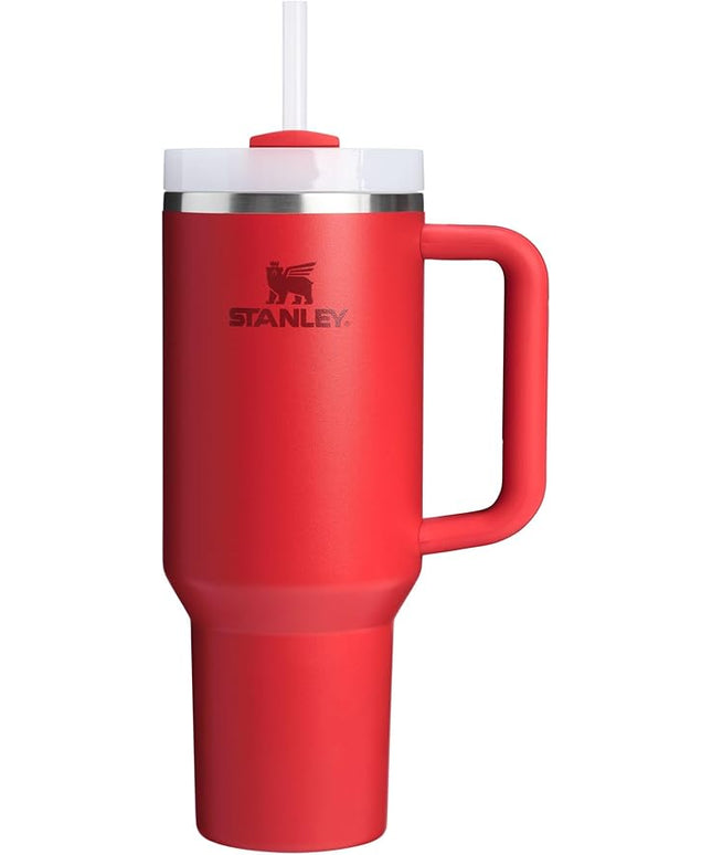 STANLEY Quencher H2.0 Tumbler with Handle and Straw 40 oz | Flowstate 3-Position Lid | Cup Holder Compatible for Travel | Insulated Stainless Steel Cup | BPA-Free | Chili Red