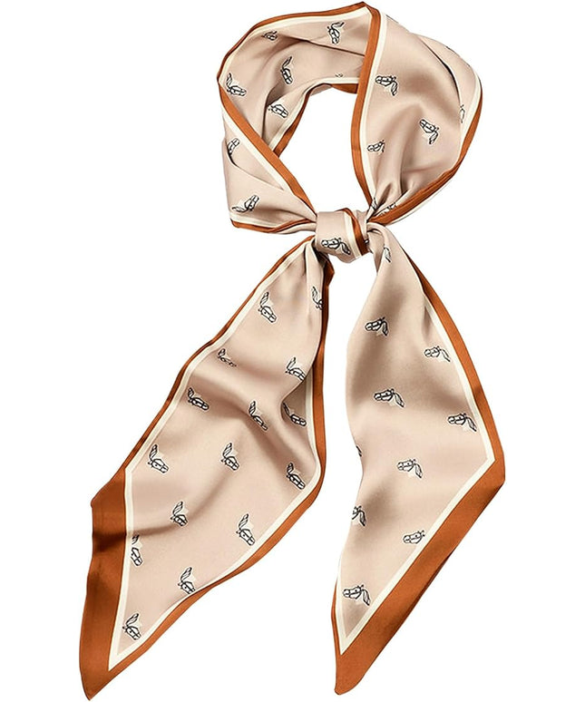 Head Scarf Purse Handle Neck Satin Hair Scarfs For Bag Lightweight Silky Long Thin Women's Fashion Scarves 59 * 5.9”