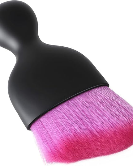 Car Detailing Brush, Soft Bristle Cleaning Brush, Scratch-Free Auto Duster Tool for Dashboard, Air Vents, Leather & Interior Cleaning (Black&Purple&Rose)