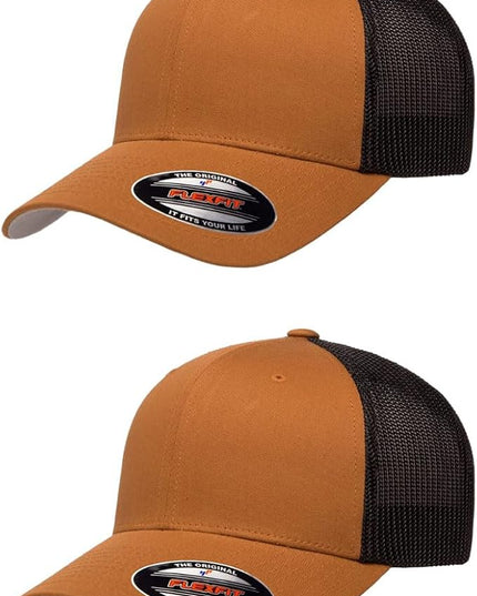 Flexfit 6511 Fitted Mid-Profile Stretchable Mesh Panels Trucker Cap | Bulk Pack Available