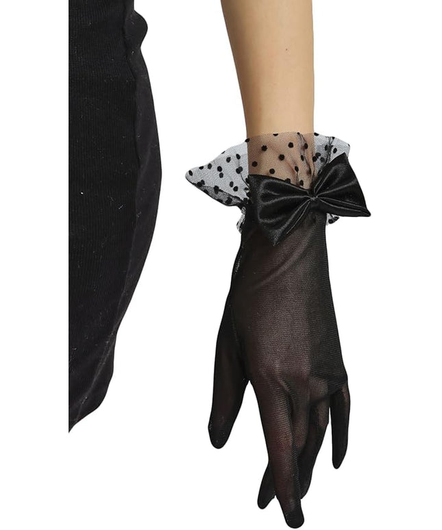 Sahabowi Satin Gloves Formal Bridal Banquet Party Wedding Opera Solid Colorful Mitten For Women
