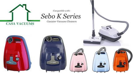 Casa 6695AM Service Box 10 Bags + 2 Filters For Sebo K Series Canister Vacuum Cleaner. K1 AirBelt - Komfort - Pet - Eco K2 Kombi 9679AM 9696AM + K3 90687AM 90693AM W/ET-1 9687AM 9688AM 9689AM 90692AM
