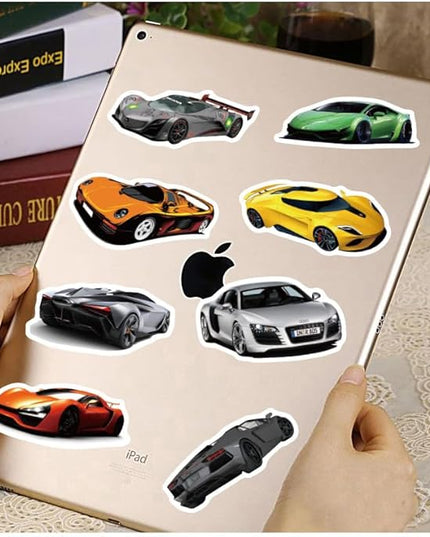 100PCS Cool Car Stickers - Sports Cars, SUVs, Sedans, and Race Cars Vinyl Decals for Water Bottles, Laptops, Journals, and More - Funny, Durable, and Waterproof Designs Teens, and Adults