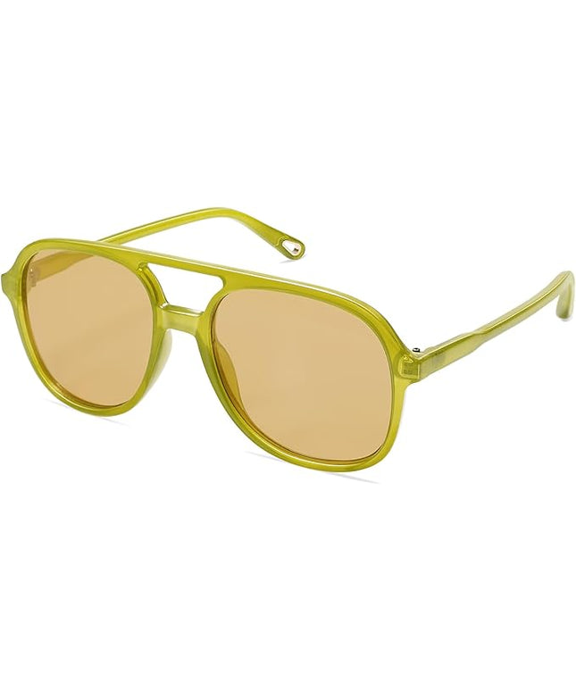 SOJOS Retro Polarized Aviator Sunglasses Womens Mens Classic 70s 80s Vintage Trendy Square Aviators SJ2174