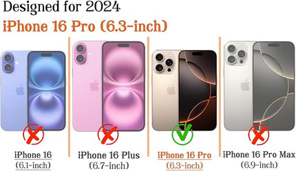 Magnetic for iPhone 16 Pro Case Cute Stripes Phone Case, Shockproof Slim TPU and Hard PC Protective Phone Cover Compatible with MagSafe Designed for Women Girls, Green and Blue