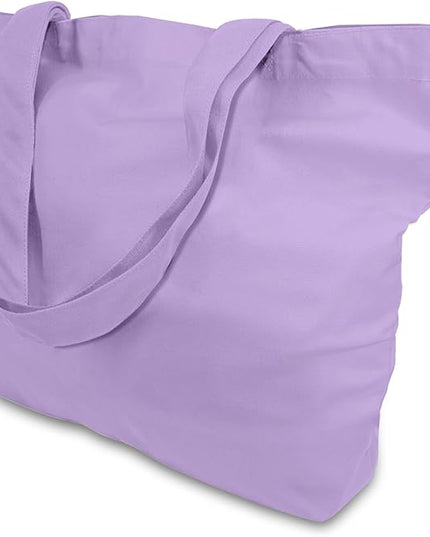 TOPDesign 3-Pack Super Strong Large 12oz Cotton Canvas Tote Bags, Reusable Grocery Shopping Cloth Bags, Fashionable Two-Tone Totes for Crafts, DIY Your Creative Designs