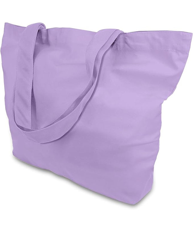 TOPDesign 1-Pack Super Strong Large 12oz Cotton Canvas Tote Bag, Reusable Grocery Shopping Cloth Bag, Fashionable Two-Tone Tote for Crafts, DIY Your Creative Designs