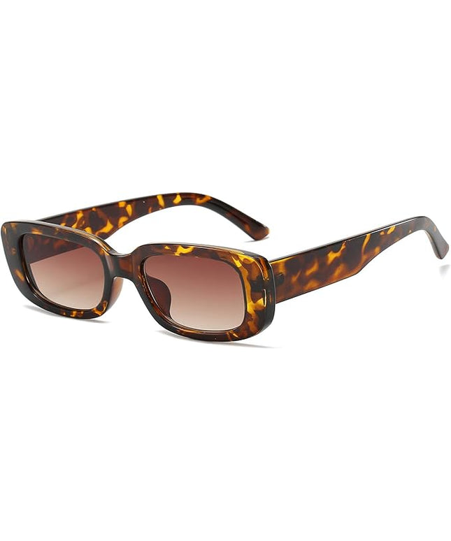 Dollger Rectangle Sunglasses for Women Men Trendy Retro Fashion Sunglasses UV 400 Protection Square Fram
