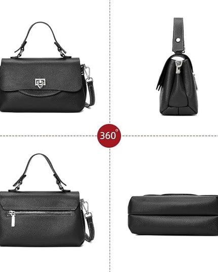 Soft Mini Crossbody Handbag, Genuine Leather Cute Shoulder Purse, Ladylike Daily Accessory