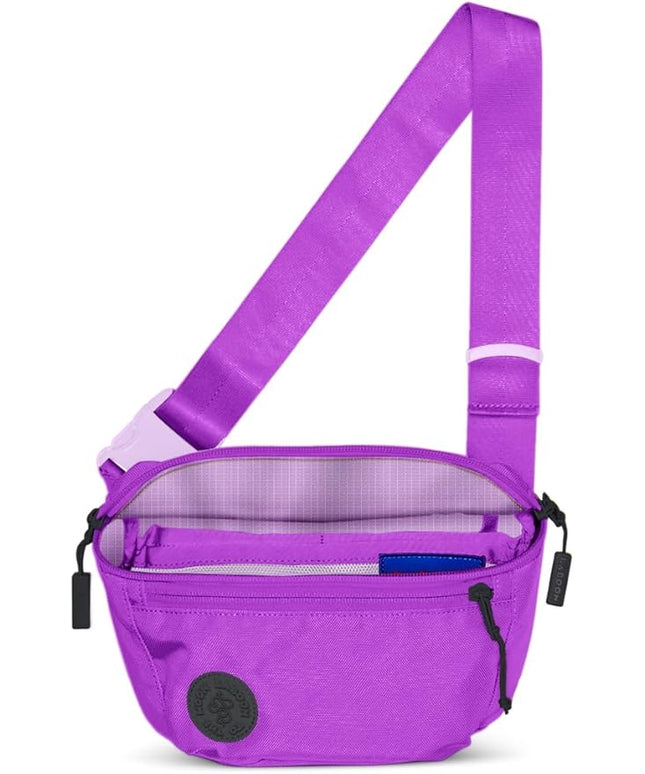 Baboon to the Moon Fanny Pack Full Size 3L Water Repellent Waist Bag Crossbody Belt Bag Lightweight Travel Everyday Bag for Men Women, Electric Purple