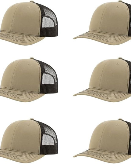 Richardson 112 Classic Six-Panel Adjustable Snapback Trucker Cap | Bulk Packs Available