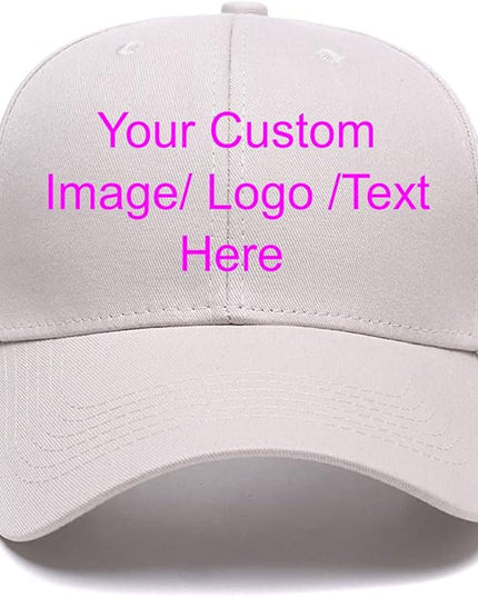Custom Baseball Cap with Your Text for Men Women,Personalized Adjustable Trucker Caps Casual Sun Peak Hat for Gifts